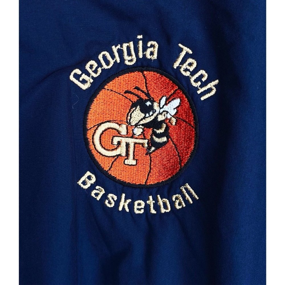 VTG Georgia Tech Yellow Jackets Basketball Reebok Windbreaker Large Men’s Jacket - Picture 2 of 6